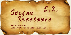 Stefan Kreclović vizit kartica